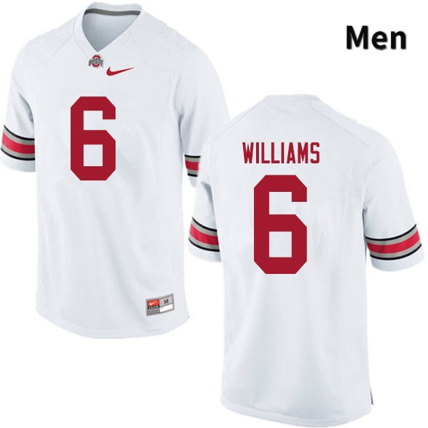 Ohio State Buckeyes Jameson Williams Men's #6 White Authentic Stitched College Football Jersey